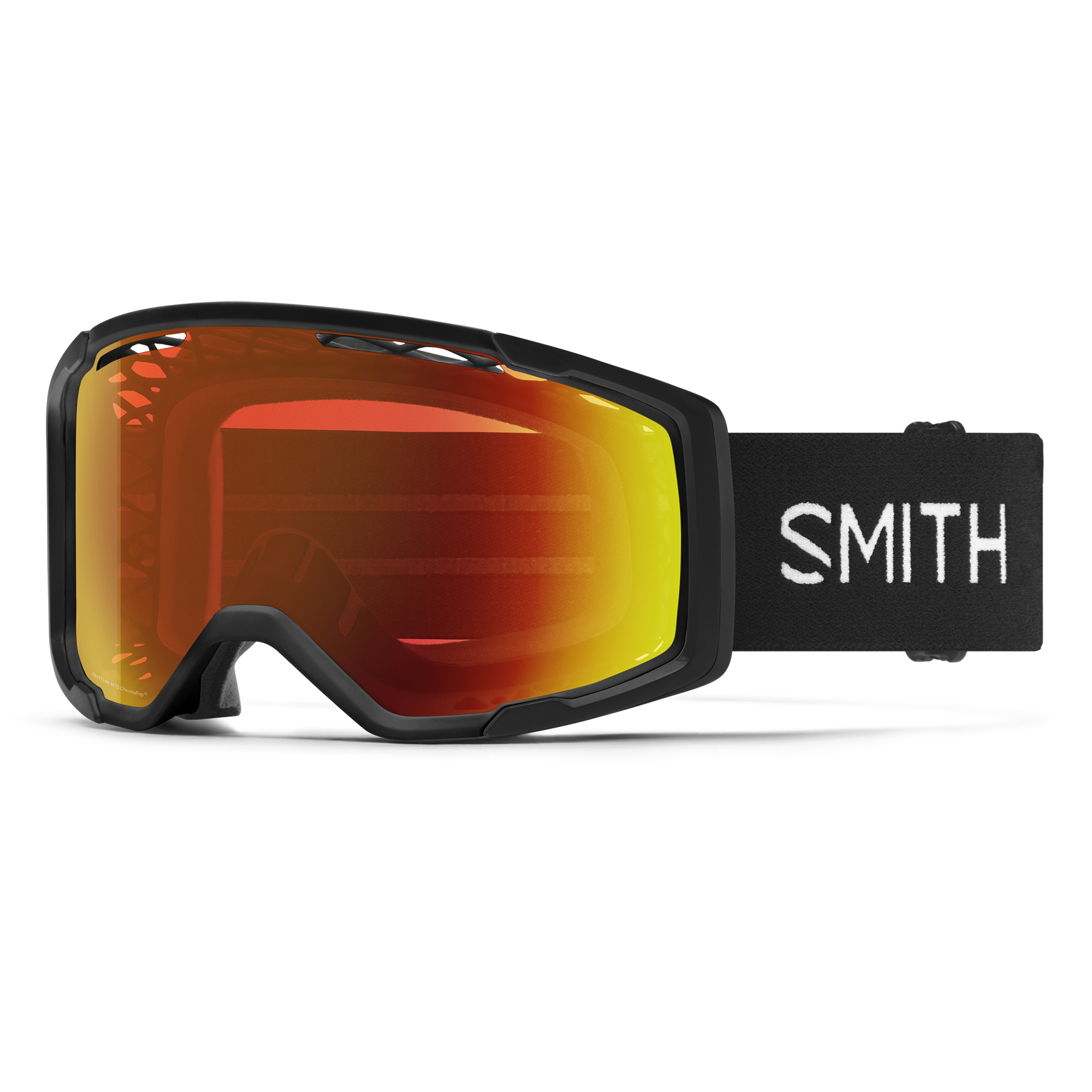 smith mtb goggle Smith Rhythm MTB Goggles Black / ChromaPop Everyday Red Mirror