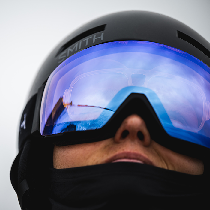 closed goggles Smith GRX Prescription Snow Goggle Adapter Eyeglasses