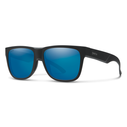 Lowdown 2, Sunglasses + Matte Black | ChromaPop Glass Polarized Blue Mirror