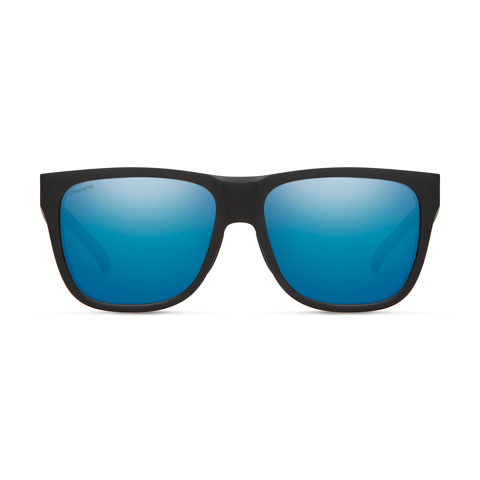 Lowdown 2, Sunglasses + Matte Black | ChromaPop Glass Polarized Blue Mirror