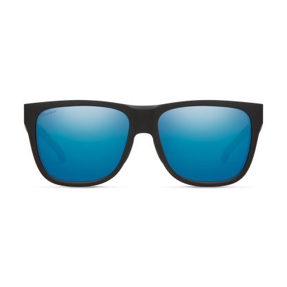 Lowdown 2, Sunglasses + Matte Black | ChromaPop Glass Polarized Blue Mirror