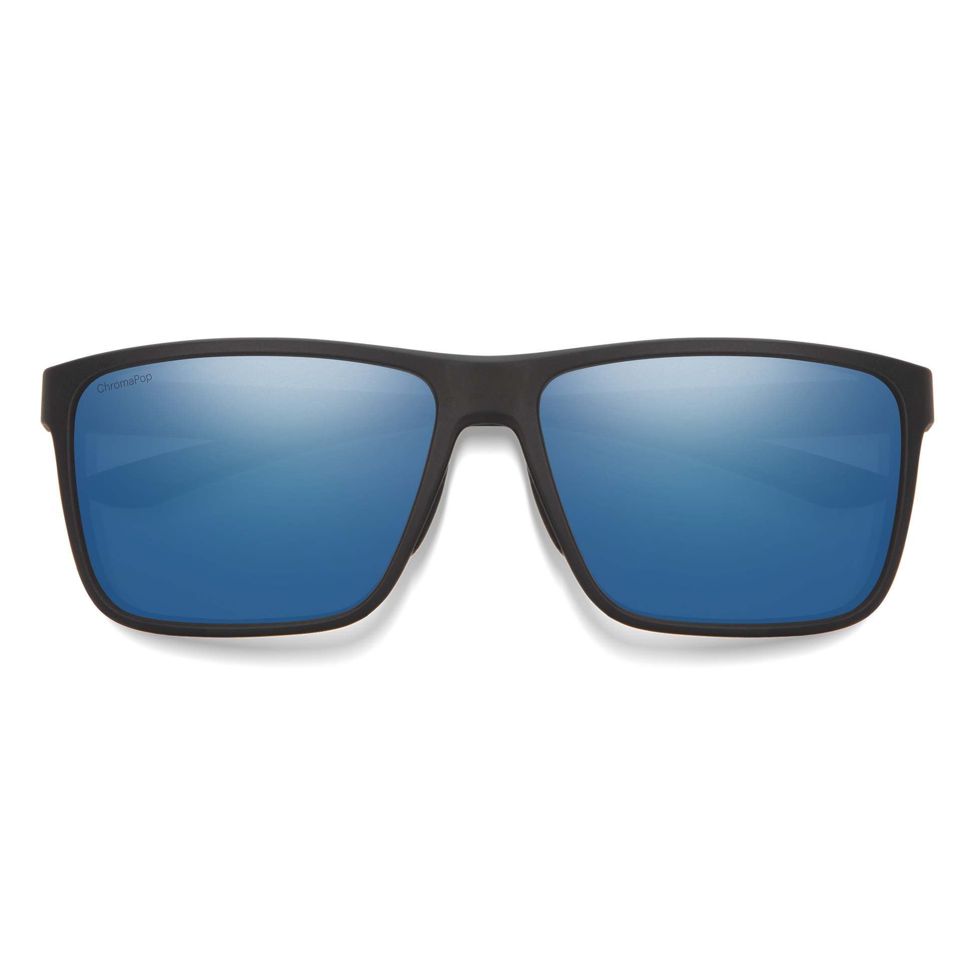 Riptide, Sunglasses + Matte Black | ChromaPop Glass Polarized Blue Mirror