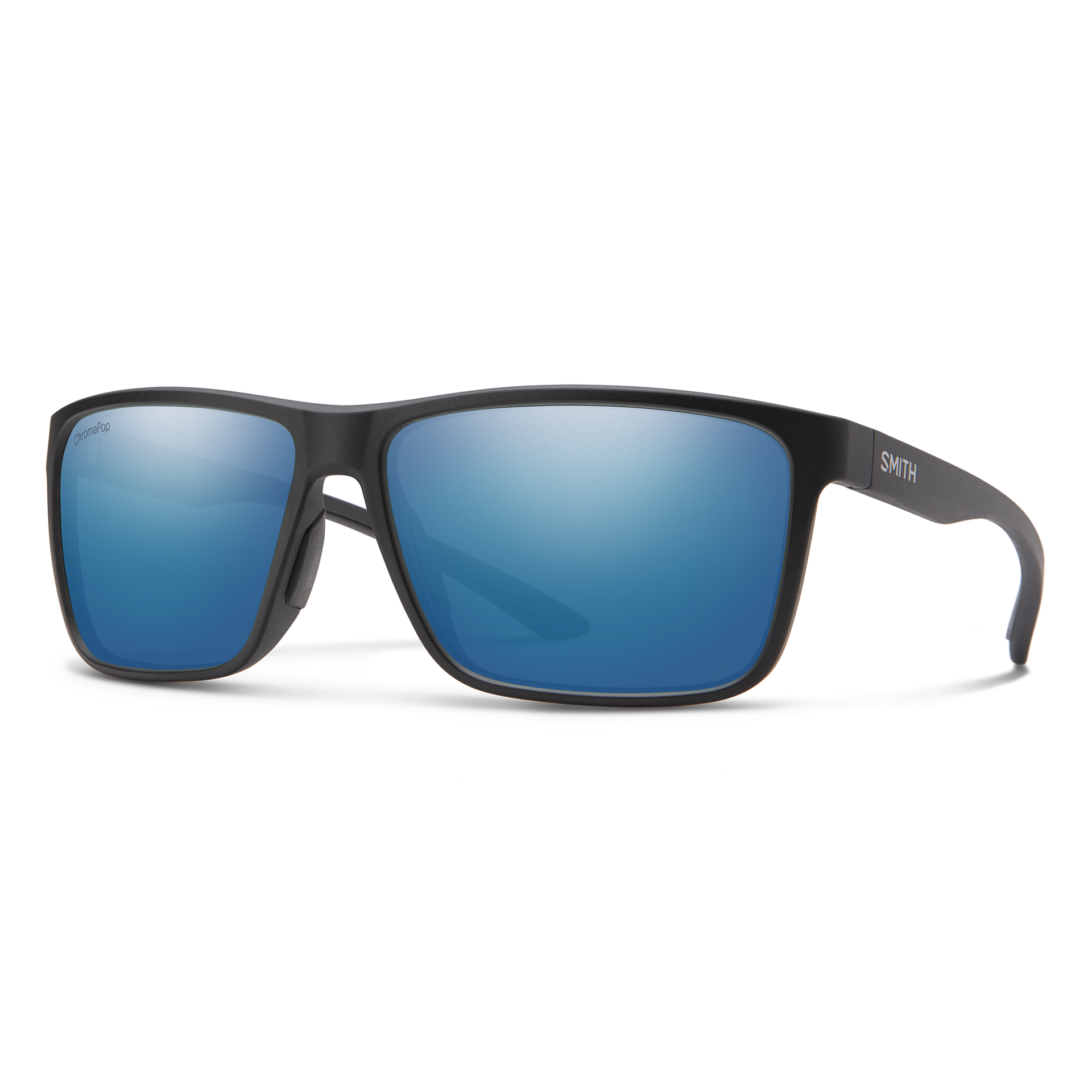 Smith Optics Riptide - Sunglasses / Matte Black | ChromaPop Glass Polarized Blue Mirror