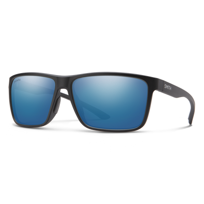 Riptide, Sunglasses + Matte Black | ChromaPop Glass Polarized Blue Mirror