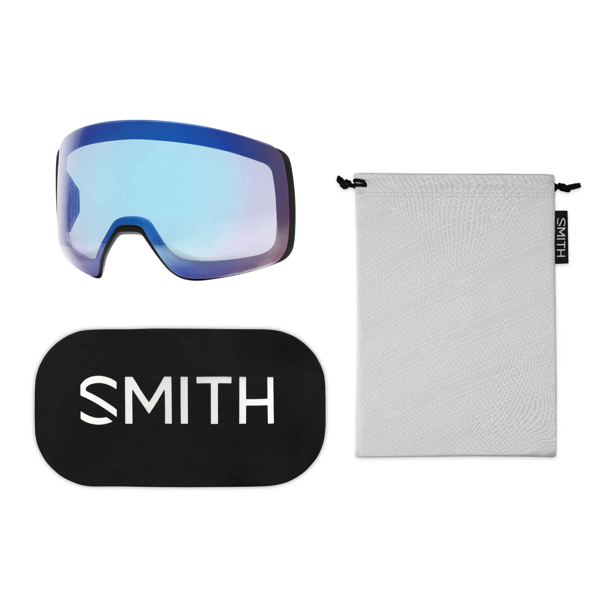 Smith Maschera Da Sci 4D MAG Con Lenti ChromaPop, Tecnologia Birds Eye Vision, Slate-sun Black, Taglia Media