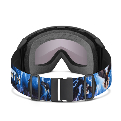 4D MAG XL Low Bridge Fit, Black | ChromaPop Photochromic Red Mirror