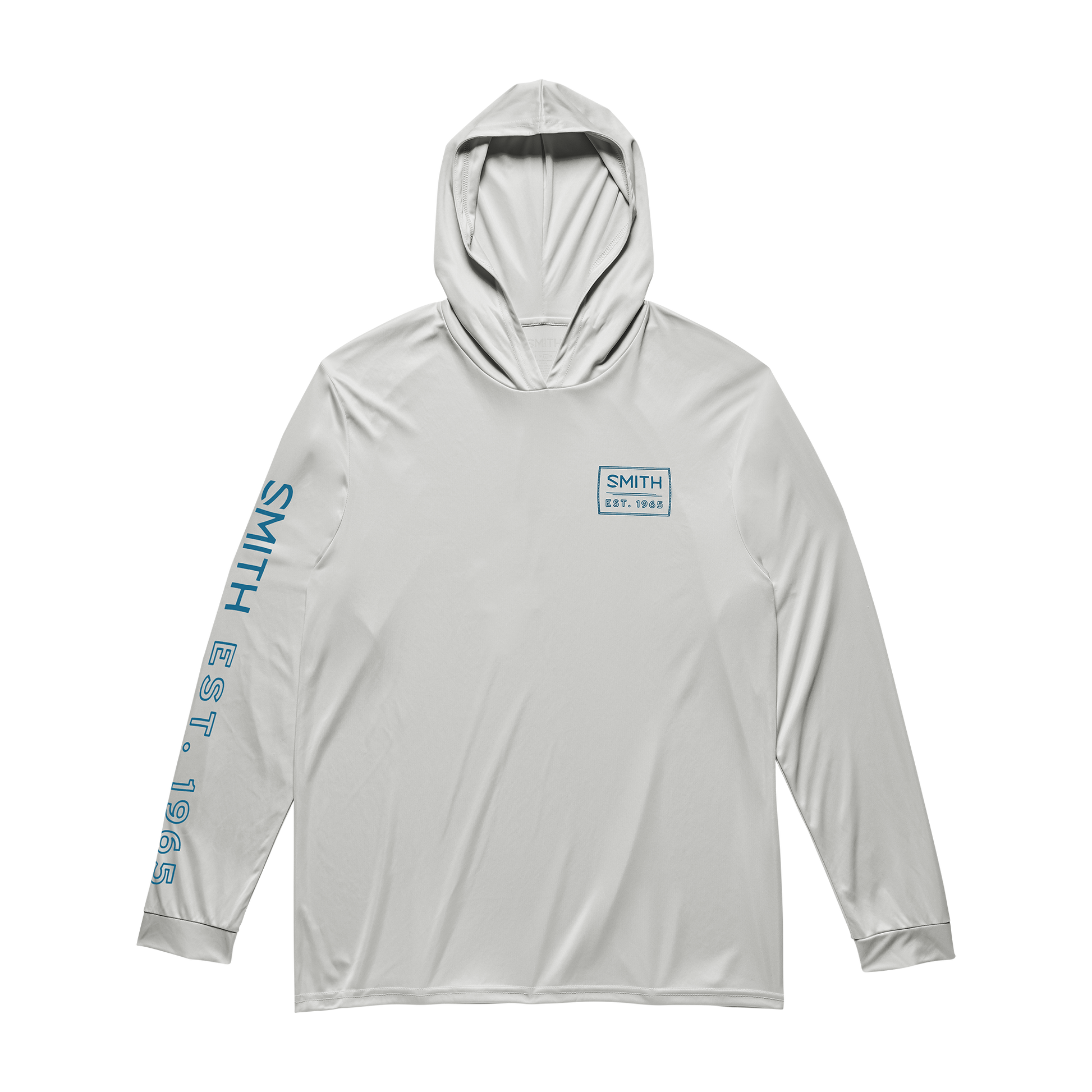 UPF Performance Hooded Tech Long Sleeve, Light Gray + S