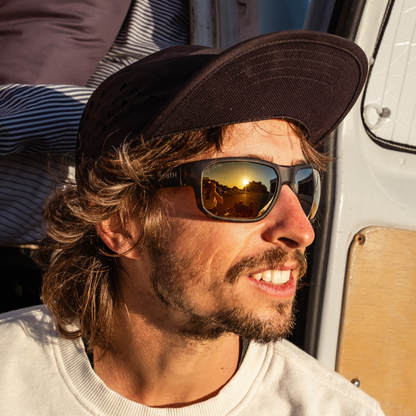 Arvo, Sunglasses + Matte Black | ChromaPop Polarized Black