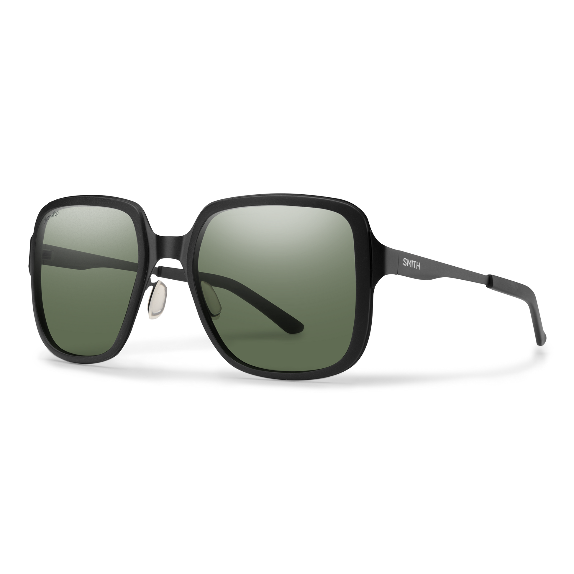Aveline, Matte Black | ChromaPop Polarized Gray Green