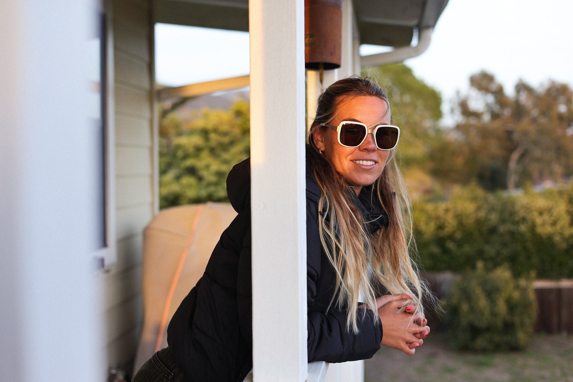 Aveline, Matte Black | ChromaPop Polarized Gray Green