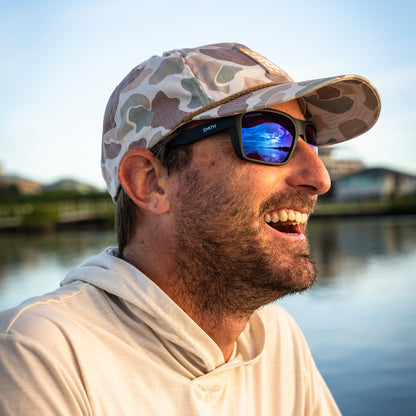 Backcast, Sunglasses + Matte Black | ChromaPop Glass Polarized Blue Mirror