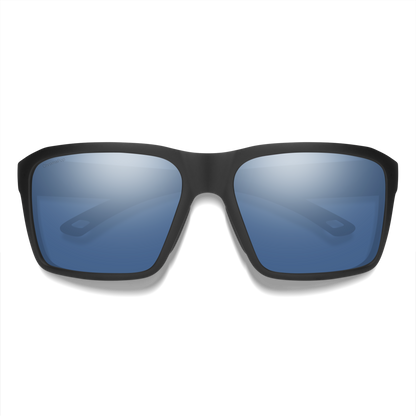 Backcast, Sunglasses + Matte Black | ChromaPop Glass Polarized Blue Mirror