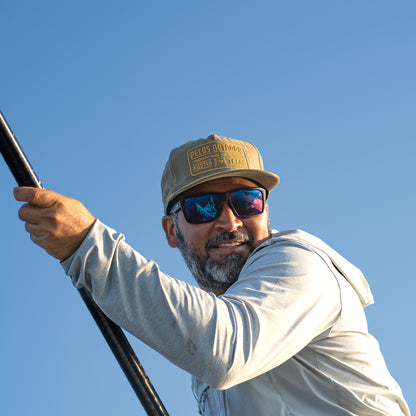 Backcast, Sunglasses + Matte Black | ChromaPop Glass Polarized Blue Mirror
