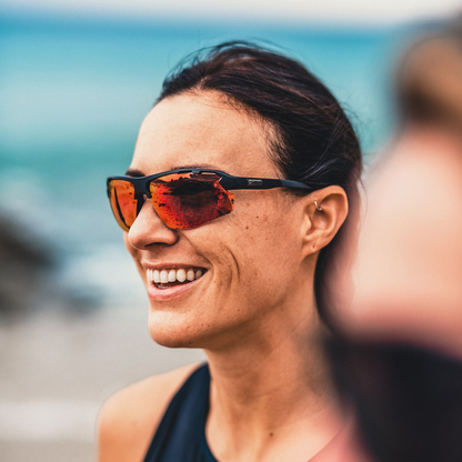 Resolve, Matte Black | ChromaPop Red Mirror