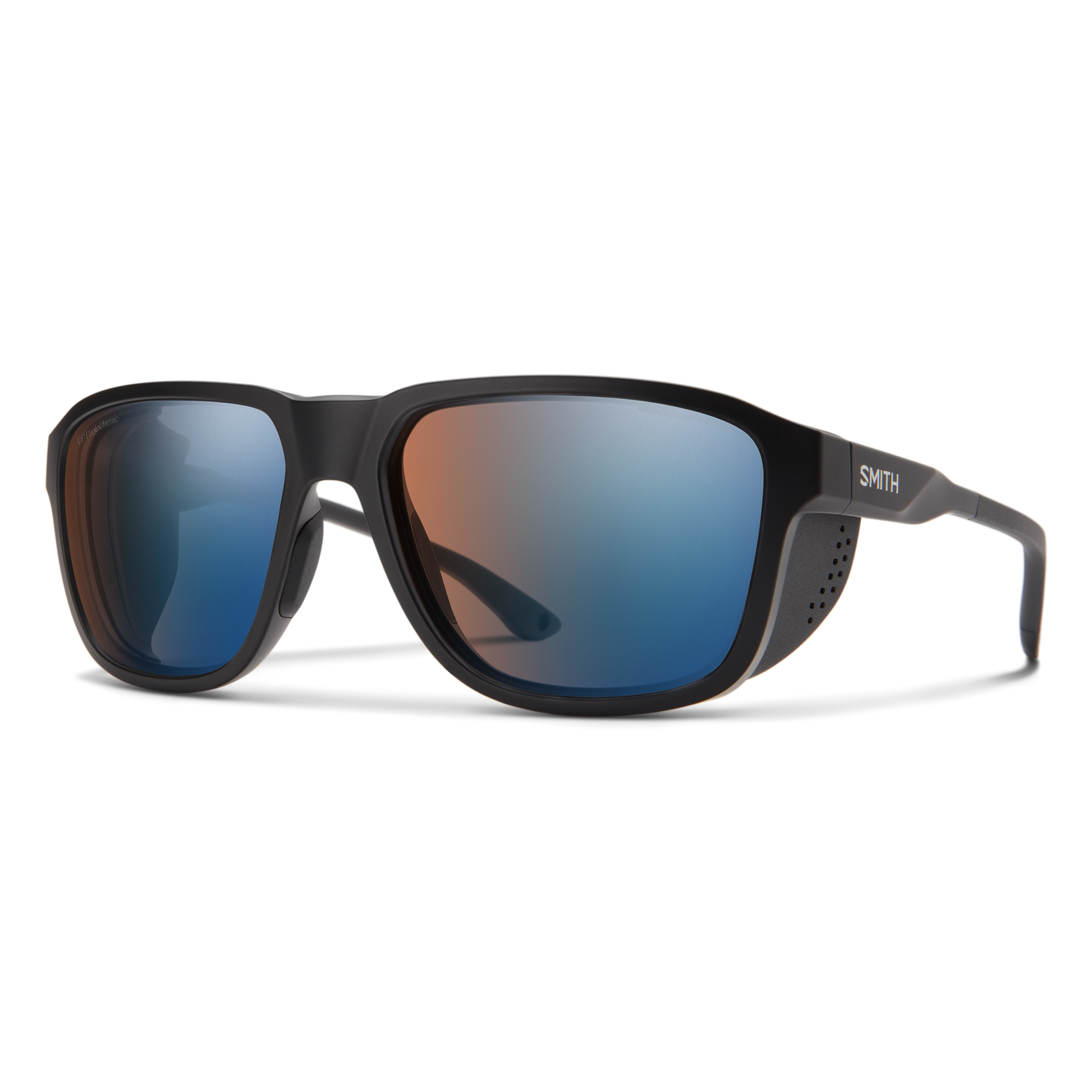 Embark, Sunglasses + Matte Black | ChromaPop Polarized Blue Mirror