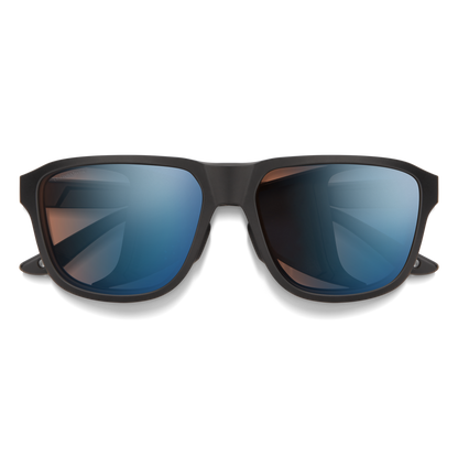 Embark, Sunglasses + Matte Black | ChromaPop Polarized Blue Mirror