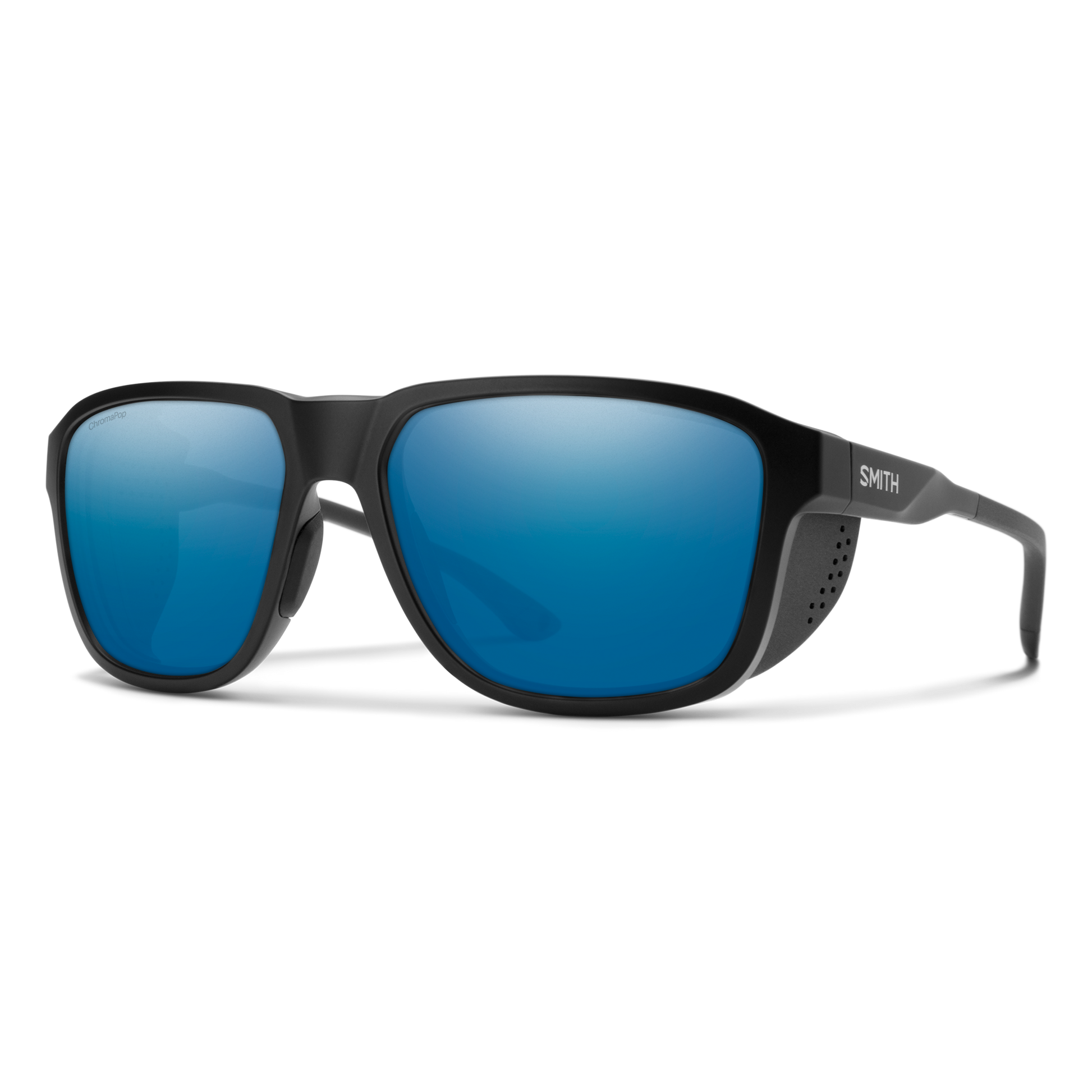 Embark, Sunglasses + Matte Black | ChromaPop Glacier Photochromic Copper Blue Mirror