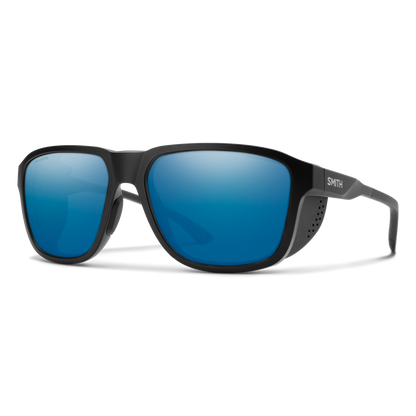 Embark, Sunglasses + Matte Black | ChromaPop Glacier Photochromic Copper Blue Mirror