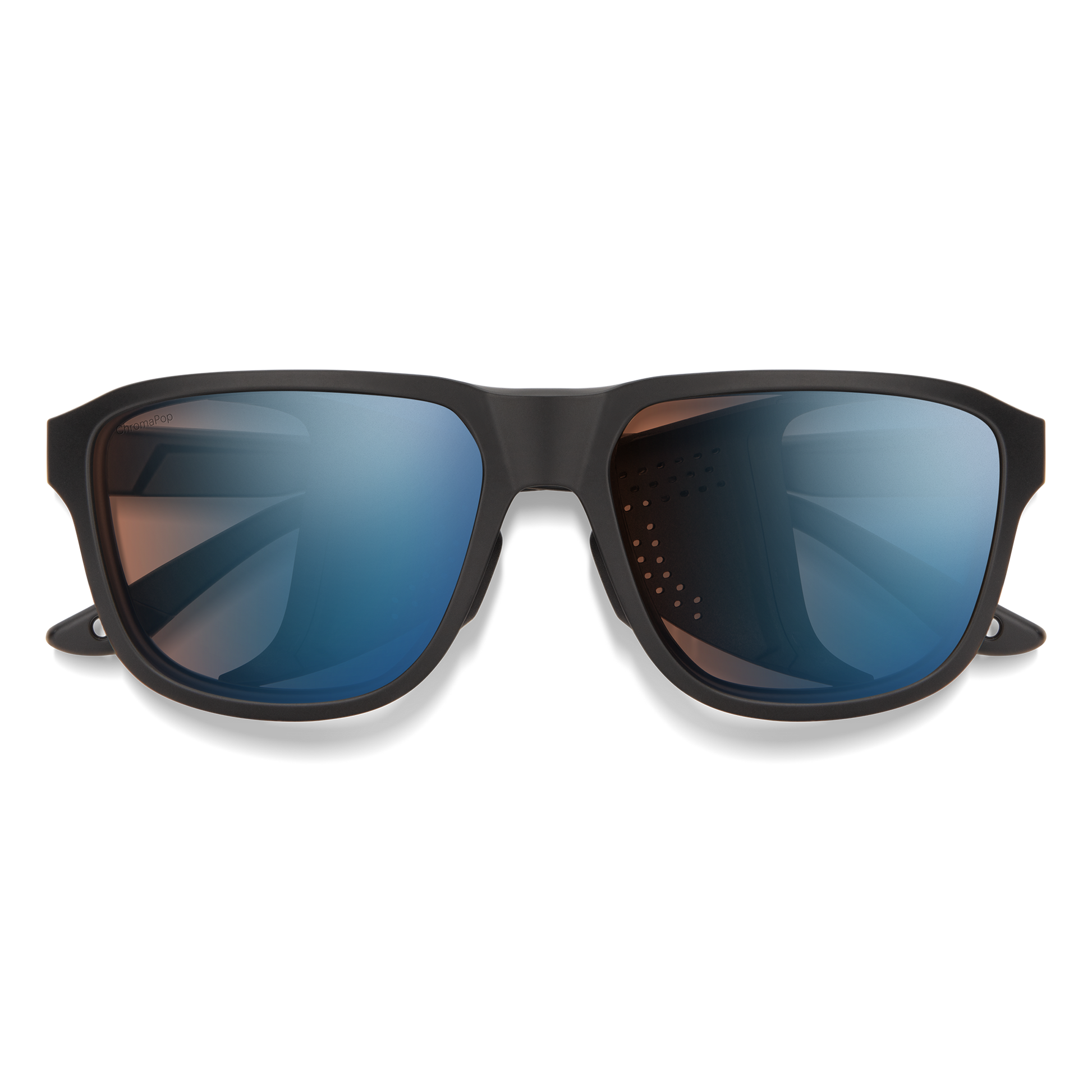 Embark, Sunglasses + Matte Black | ChromaPop Glacier Photochromic Copper Blue Mirror