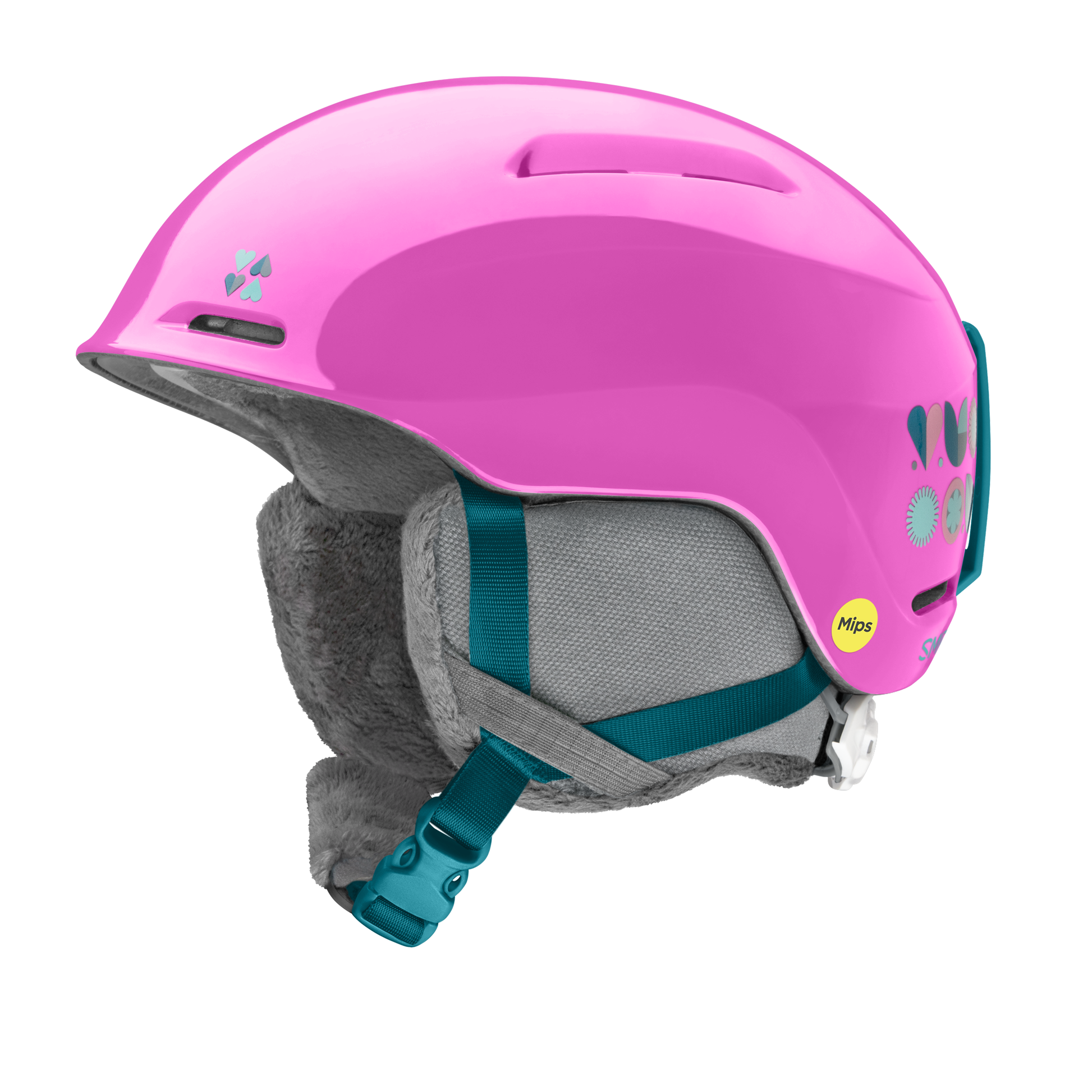 Glide Jr. Mips® - Past Season, Vivid Pink Hearts + YS
