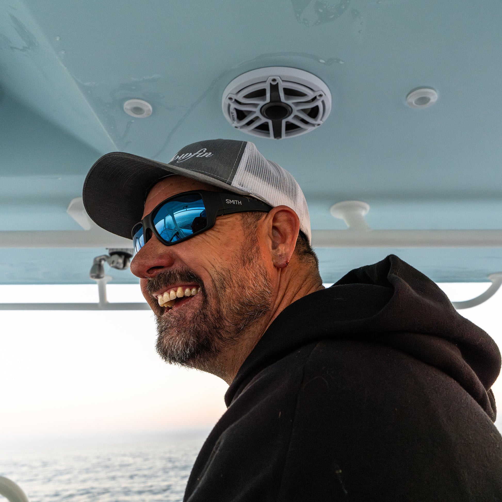 Guide's Choice XL, Sunglasses + Matte Black | ChromaPop Polarized Gray Green