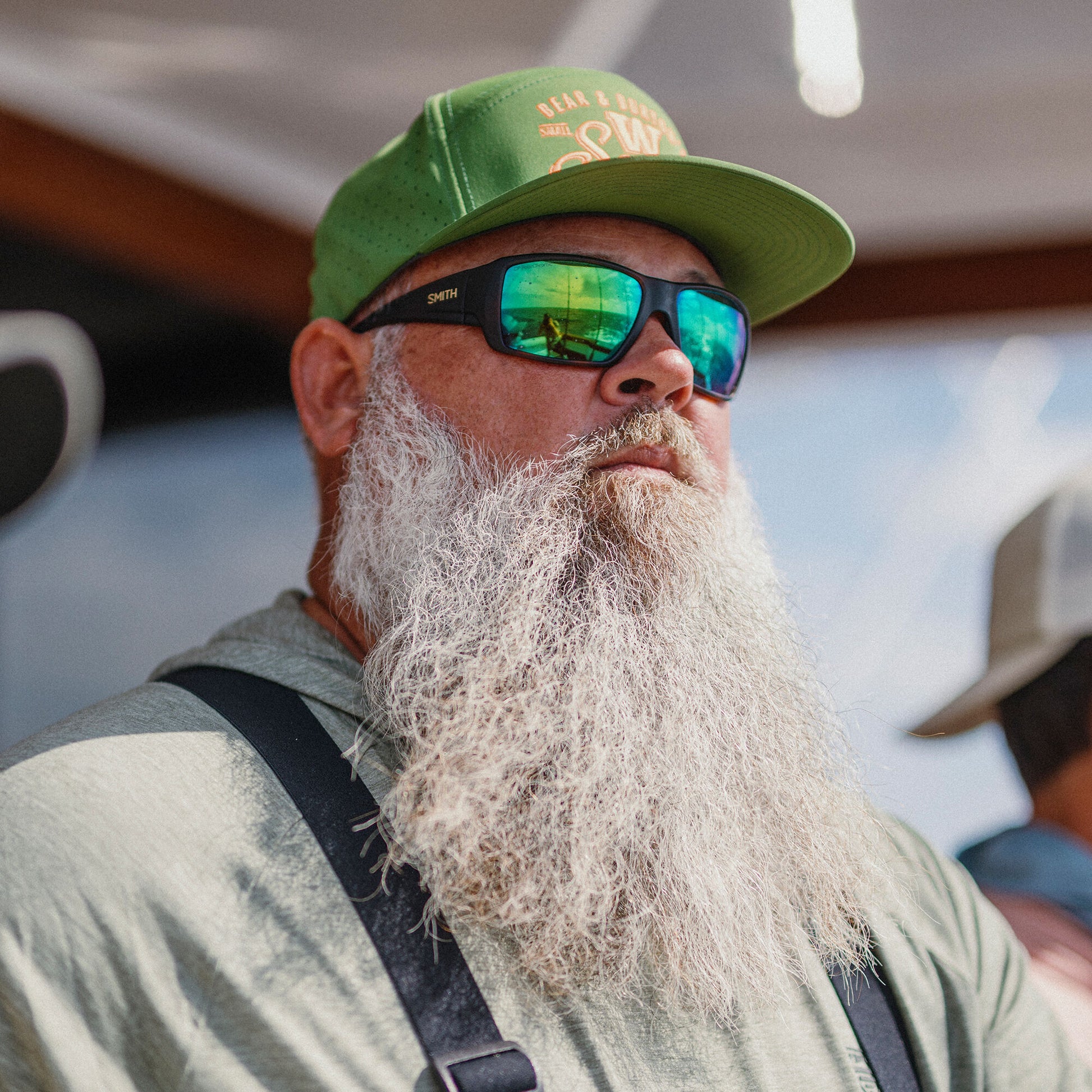 Guide's Choice XL, Sunglasses + Matte Black | ChromaPop Polarized Gray Green