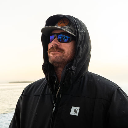 Guide's Choice, Sunglasses + Matte Black | ChromaPop Glass Polarchromic Rose Blue Mirror