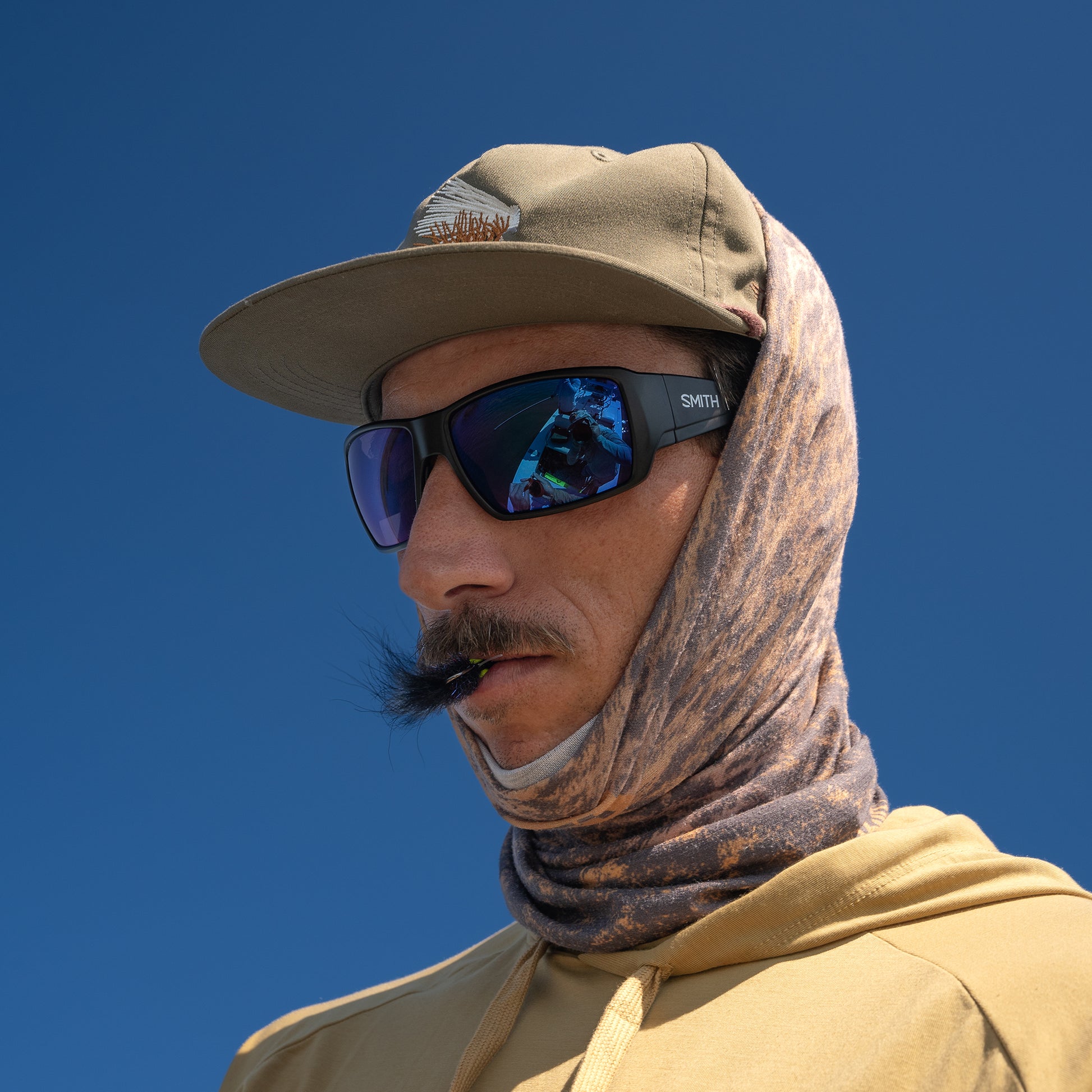 Guide's Choice, Sunglasses + Matte Black | ChromaPop Glass Polarchromic Rose Blue Mirror