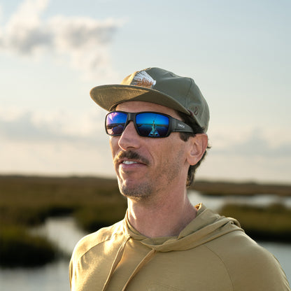 Guide's Choice, Sunglasses + Matte Black | ChromaPop Glass Polarchromic Rose Blue Mirror