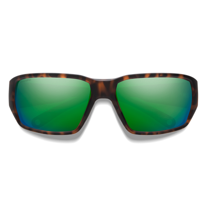 Hookset, Lunettes de soleil + Écaille mate | Verre ChromaPop polarisé vert miroir
