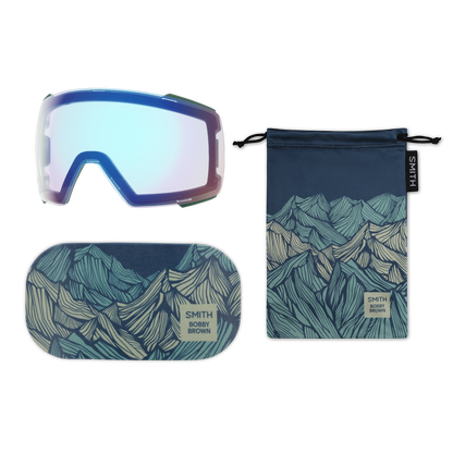 I/O MAG Low Bridge Fit, Black | ChromaPop Pro Photochromic Blue Mirror