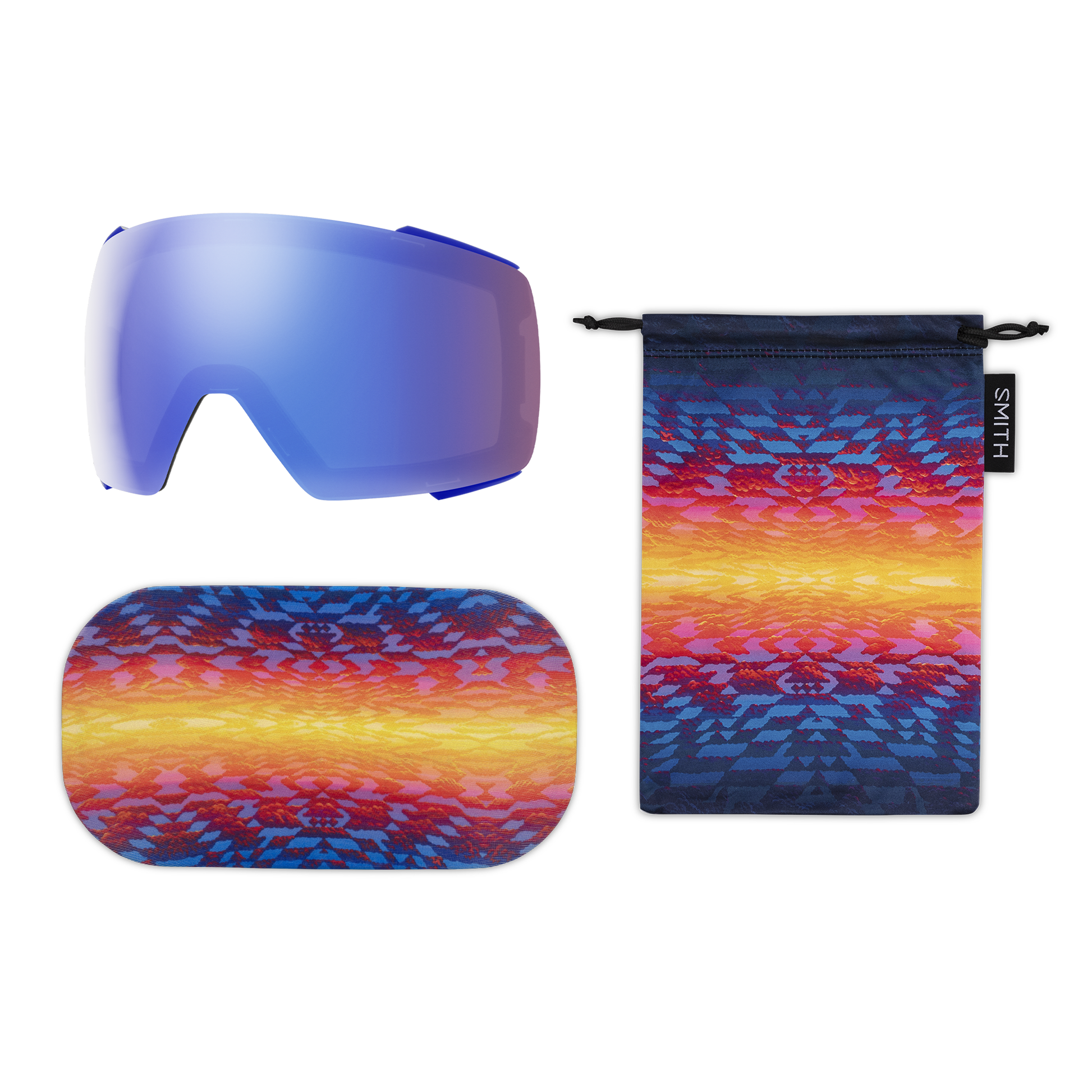 I/O MAG Low Bridge Fit, Black | ChromaPop Pro Photochromic Blue Mirror