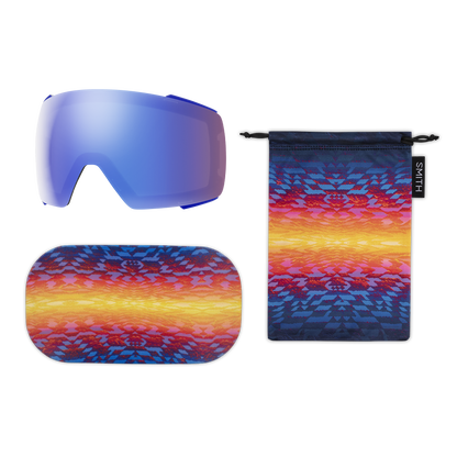 I/O MAG Low Bridge Fit, Black | ChromaPop Pro Photochromic Blue Mirror