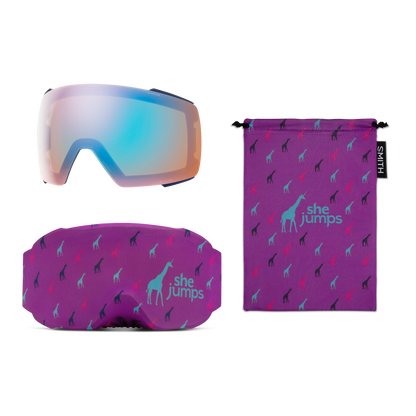 I/O MAG Low Bridge Fit, Black | ChromaPop Pro Photochromic Blue Mirror