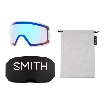 I/O MAG Low Bridge Fit, Black | ChromaPop Pro Photochromic Blue Mirror