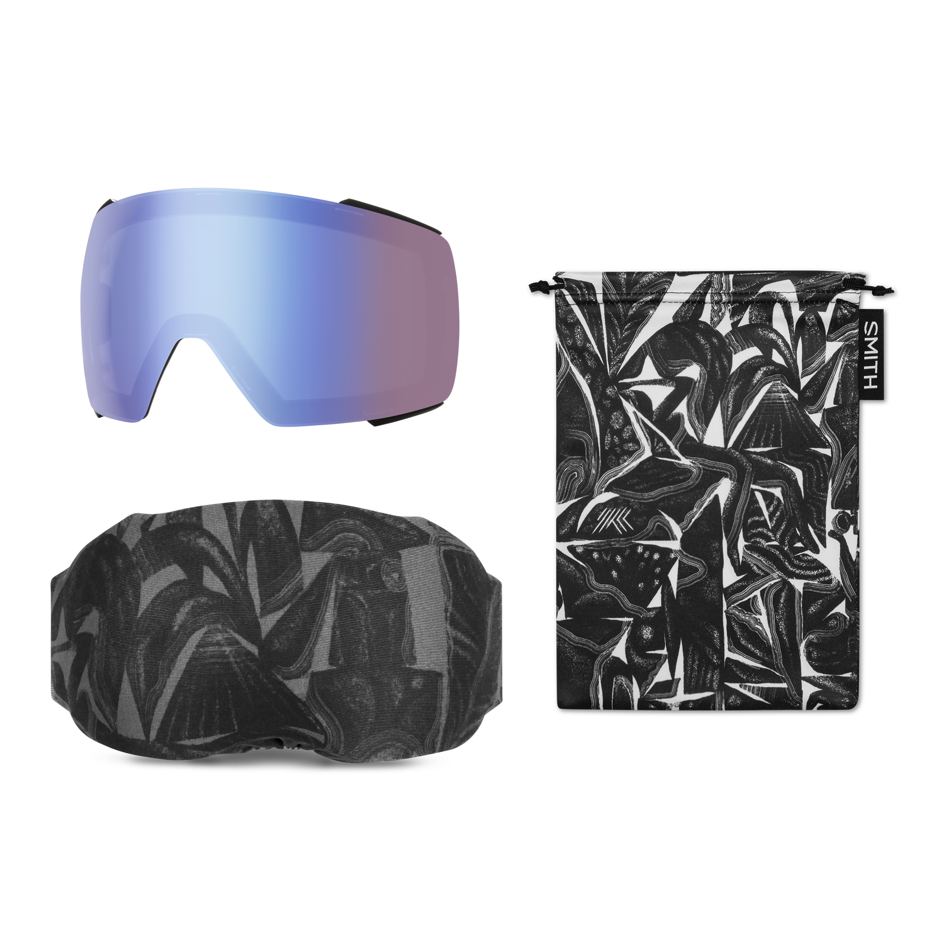 I/O MAG Low Bridge Fit, Black | ChromaPop Pro Photochromic Blue Mirror