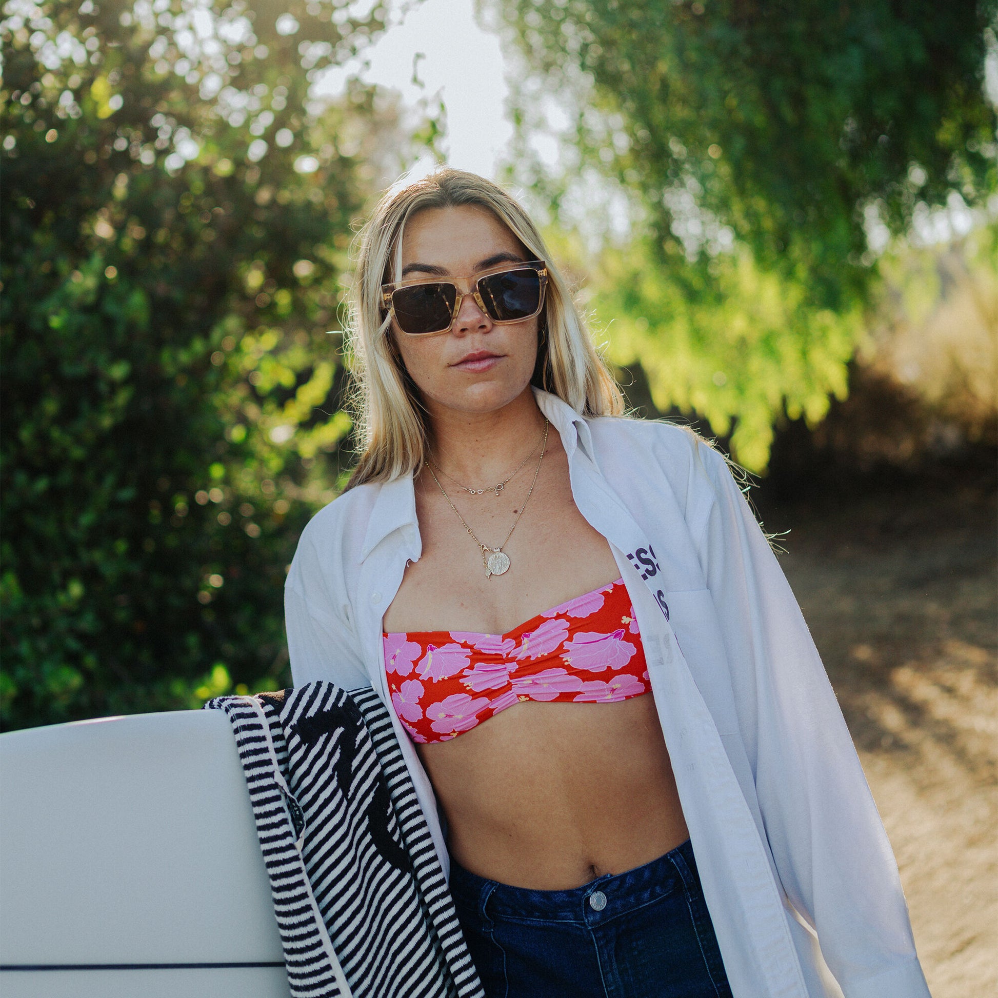 Lineup, Lunettes de soleil + Cristal de bois de rose | ChromaPop marron polarisé