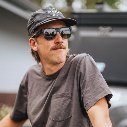 Lowdown 2, Sunglasses + Matte Black | ChromaPop Glass Polarized Blue Mirror