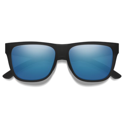 Lowdown 2, Sunglasses + Matte Black | ChromaPop Glass Polarized Blue Mirror
