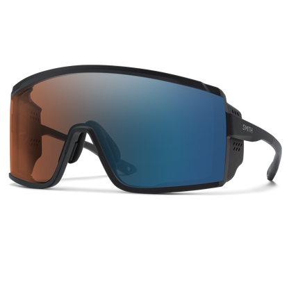 Pursuit, Matte Black | ChromaPop Glacier Photochromic Copper To Gray With Blue Mirror