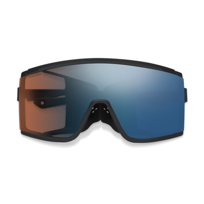 Pursuit, Matte Black | ChromaPop Glacier Photochromic Copper To Gray With Blue Mirror
