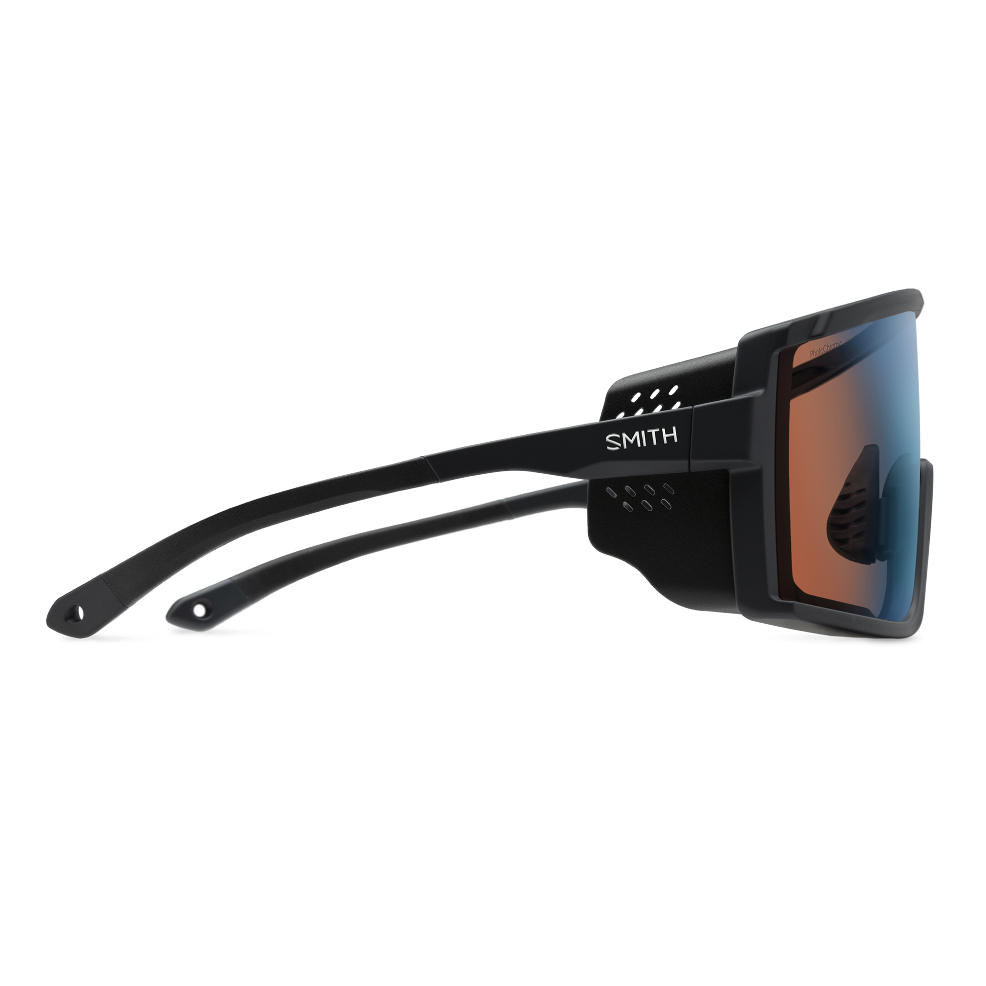 Pursuit, Matte Black | ChromaPop Glacier Photochromic Copper To Gray With Blue Mirror