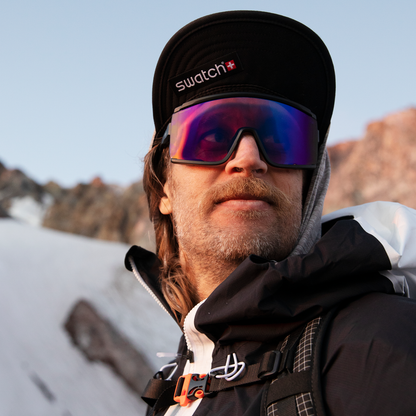 Pursuit, Matte Black | ChromaPop Glacier Photochromic Copper To Gray With Blue Mirror