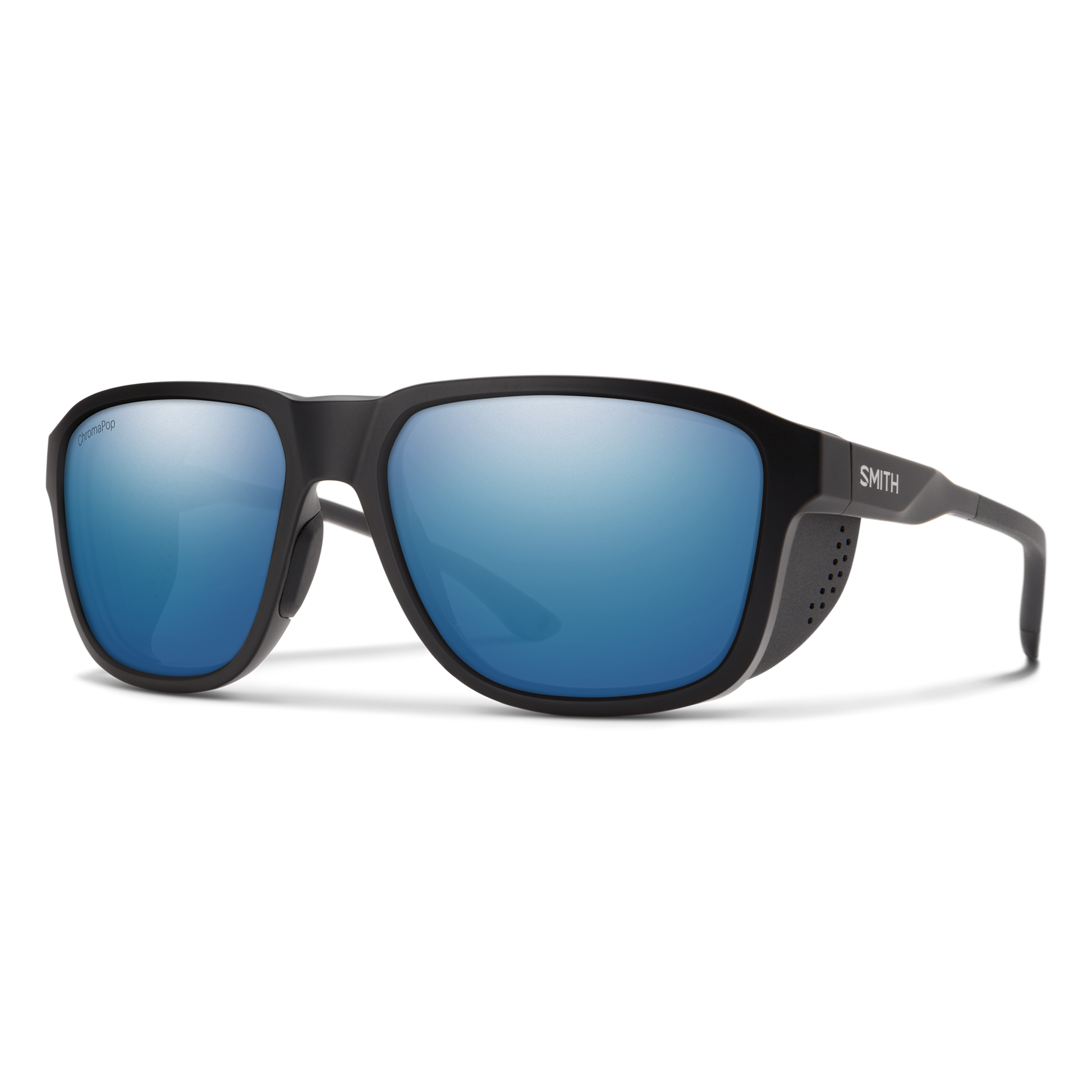 Embark, Sunglasses + Matte Black | ChromaPop Glacier Photochromic Copper Blue Mirror
