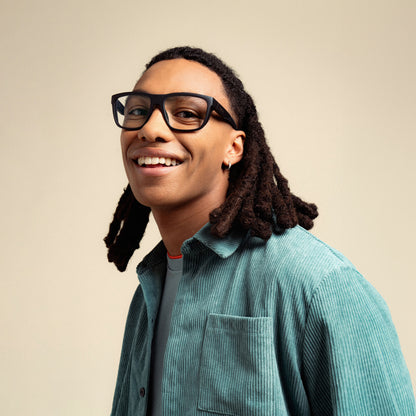 Barra RX, Prescription + Matte Black + ChromaPop Polarized Blue Mirror