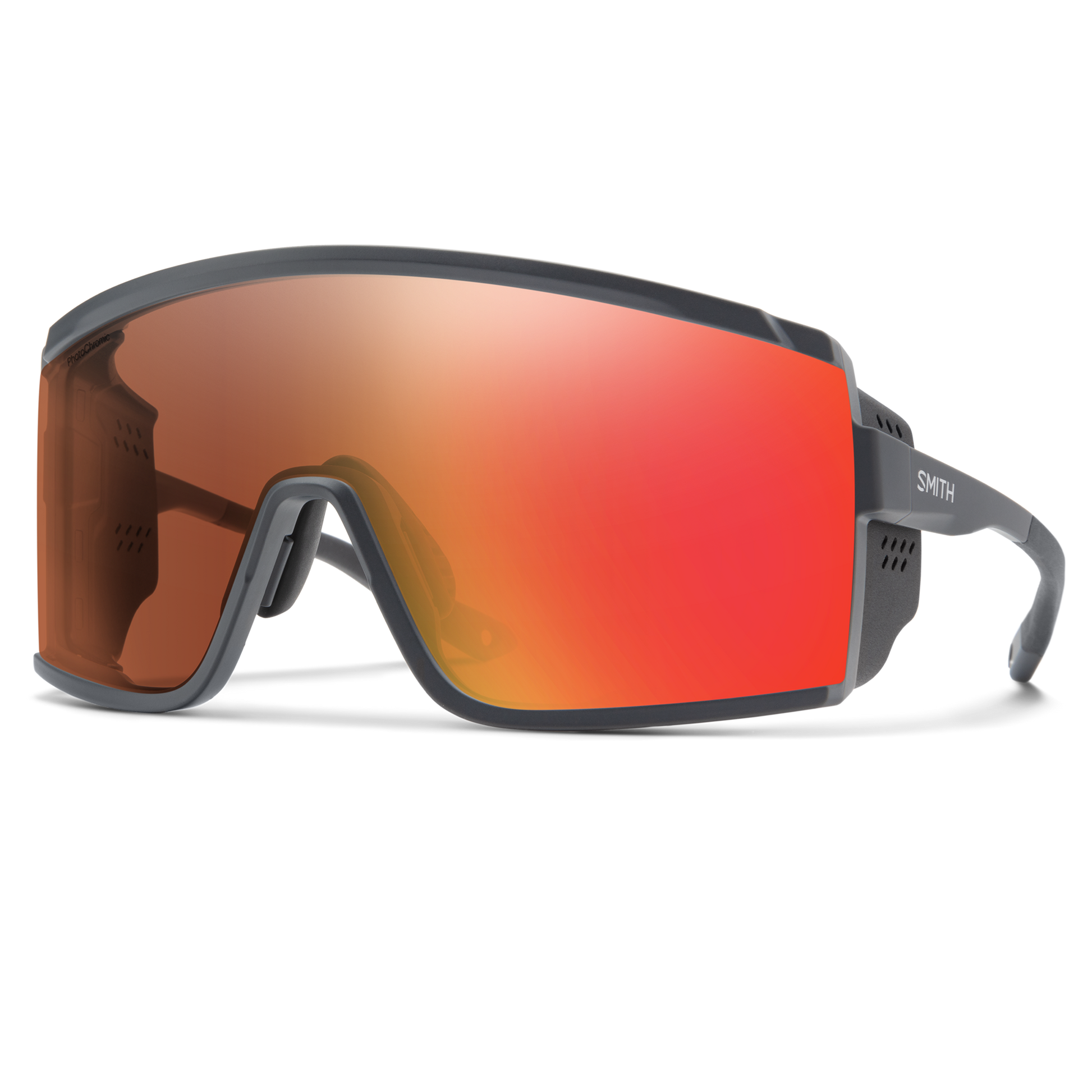 Pursuit, Matte Black | ChromaPop Glacier Photochromic Copper To Gray With Blue Mirror