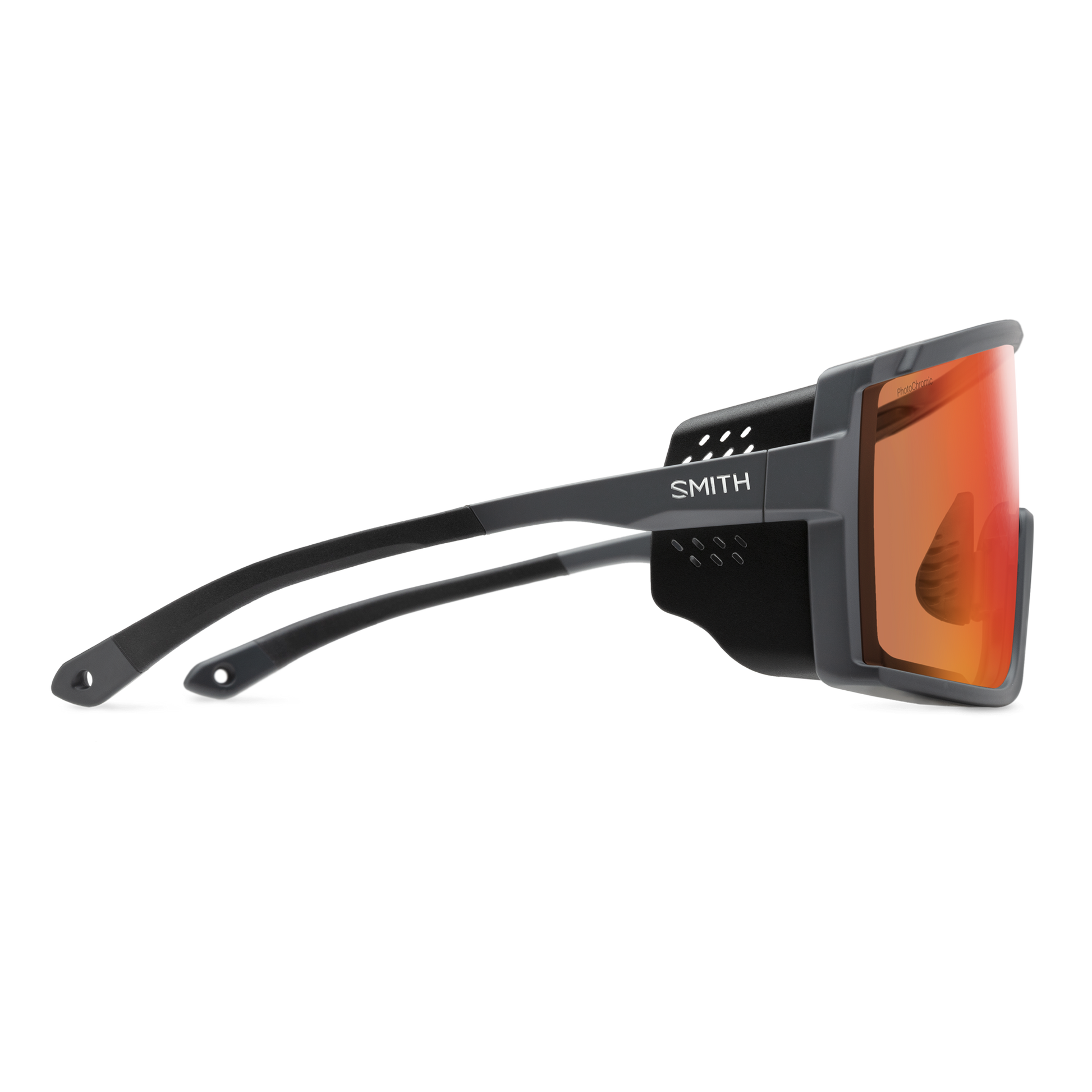 Pursuit, Matte Black | ChromaPop Glacier Photochromic Copper To Gray With Blue Mirror