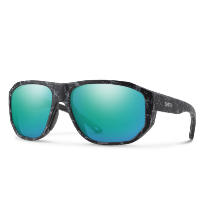 Outrigger, Sunglasses + Matte Black | ChromaPop Glass Polarized Blue Mirror