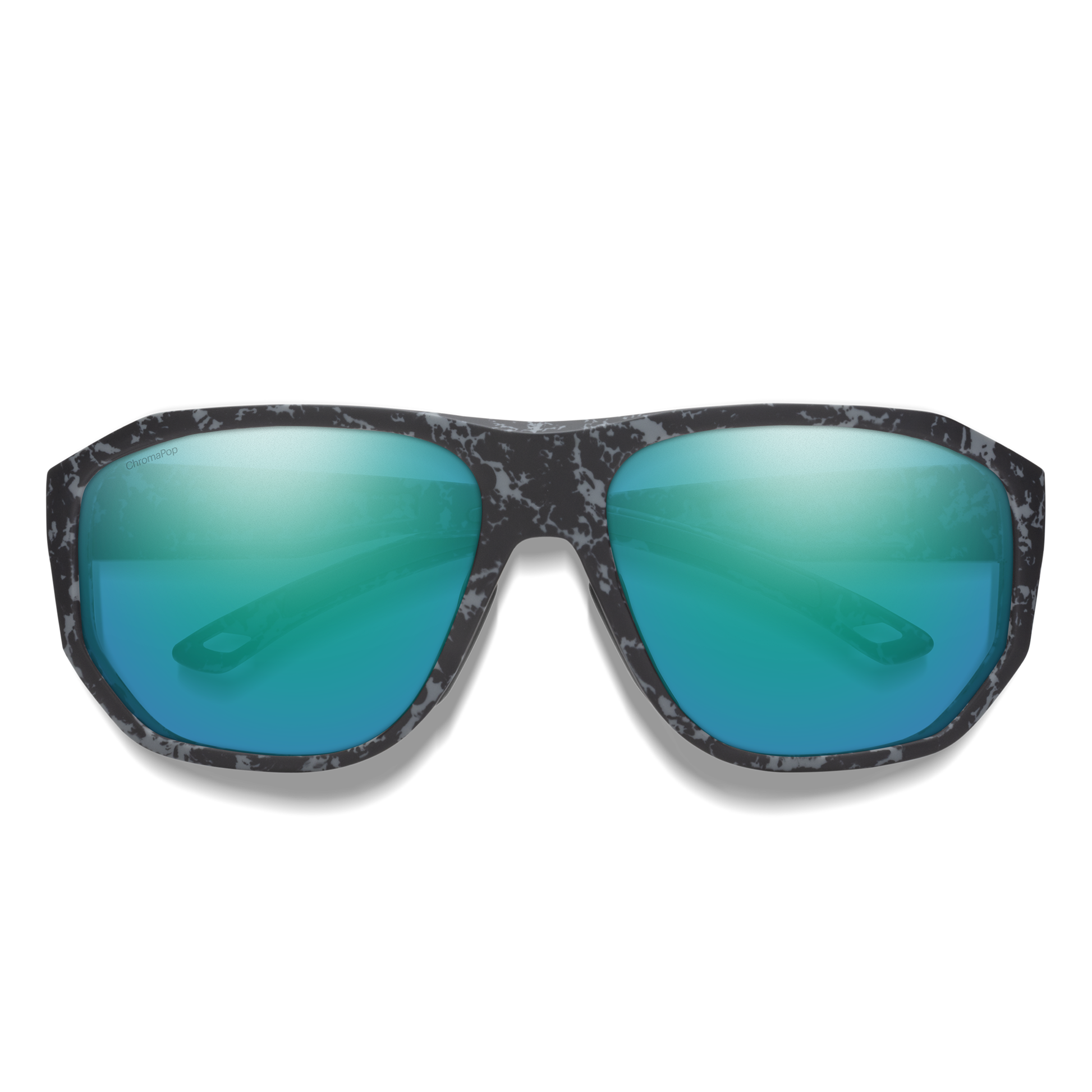 Outrigger, Sunglasses + Matte Black | ChromaPop Glass Polarized Blue Mirror