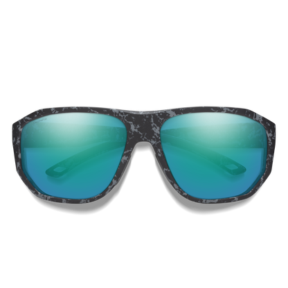 Outrigger, Sunglasses + Matte Black | ChromaPop Glass Polarized Blue Mirror